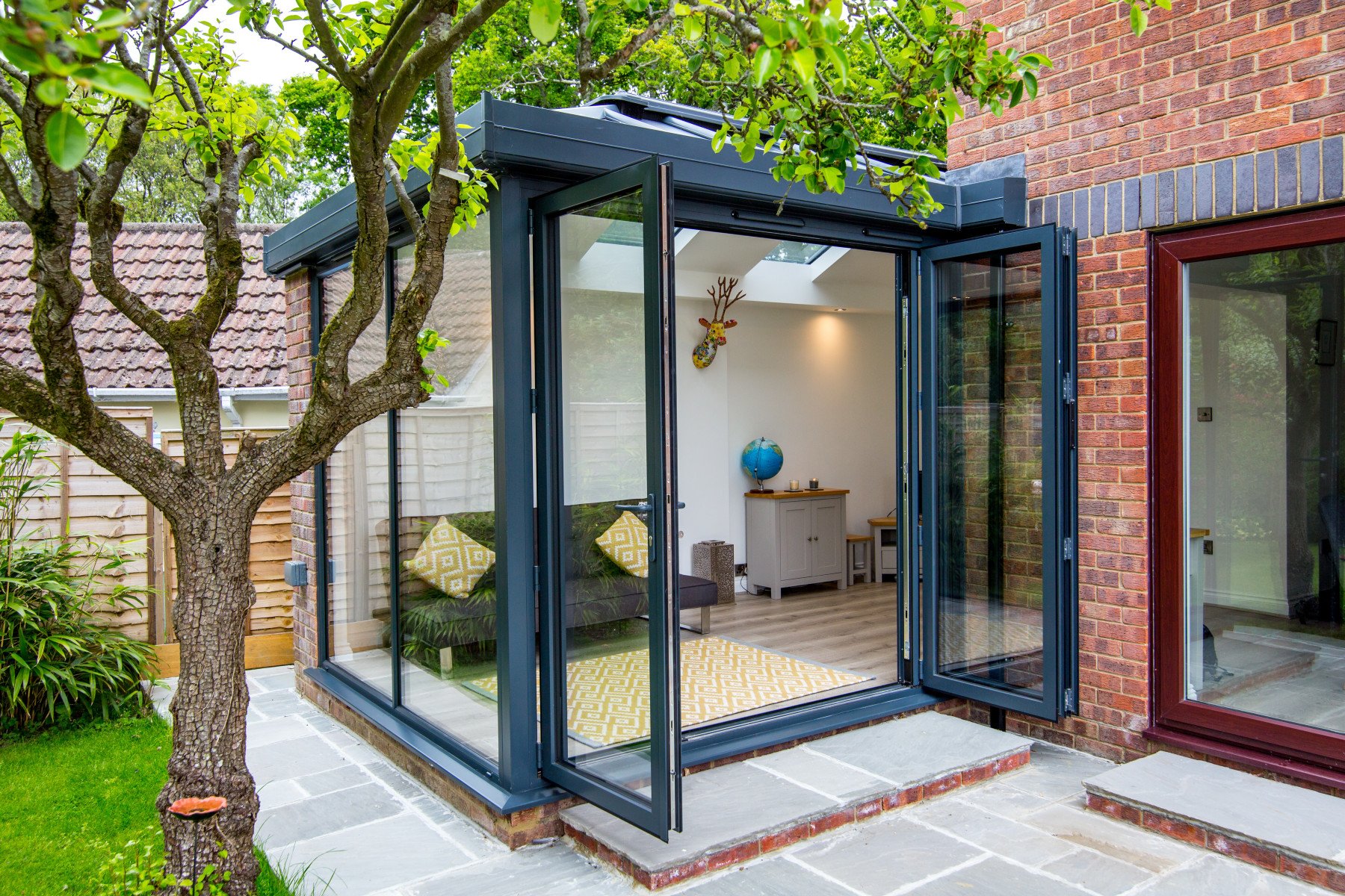 Conservatory bifold doors to open up space